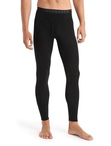 Pánské Legíny Icebreaker Merino 175 Everyday Thermal With Fly Černé | CZ 1811FDNM